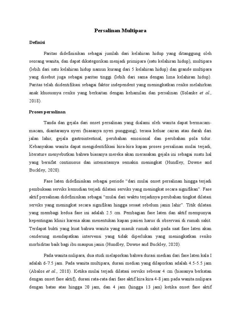 Persalinan Multipara PDF