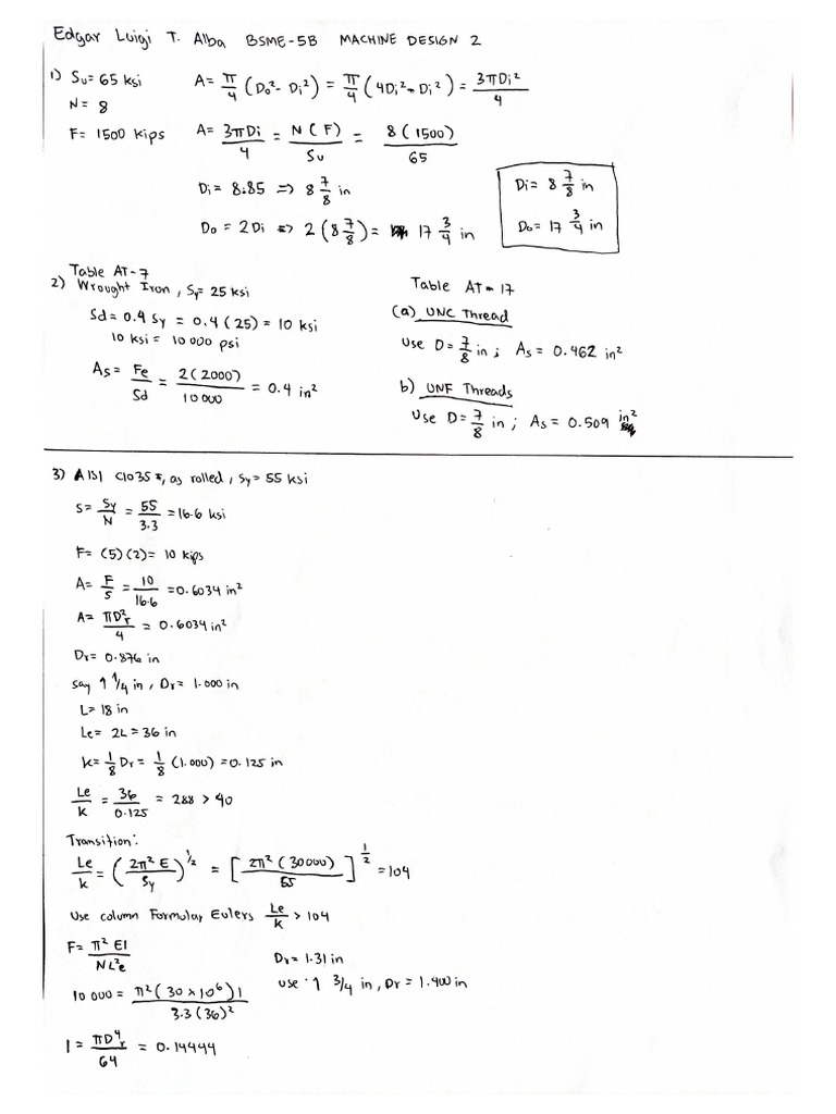 Midterm Machine Design 2 | PDF