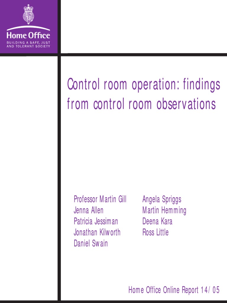 Control Room Operation | PDF | Surveillance | Closed Circuit Television