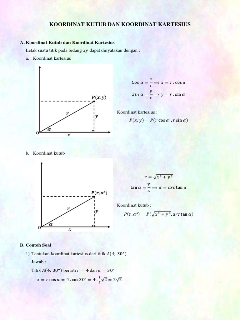 Koordinat Kutub Koordinat Kartesius Pdf