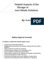Safety Related Aspects of The Storage of Ammonium Nitrate Solutions