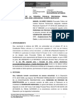 ELEVACIÓN DE ACTUADOS CARPETA FISCAL N° 1739-2017