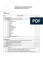 Format Nilai Pemasangan Infus Pada Anak