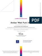 Ambar Wati Putri Adi: Certificate of Achievement
