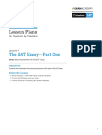 PDF - Official Sat Practice Lesson Plan Essay Part One