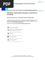 The Effect of Tele-Speech Therapy On Treatment of Stuttering