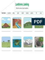 Landform Labeling Activity Sheet