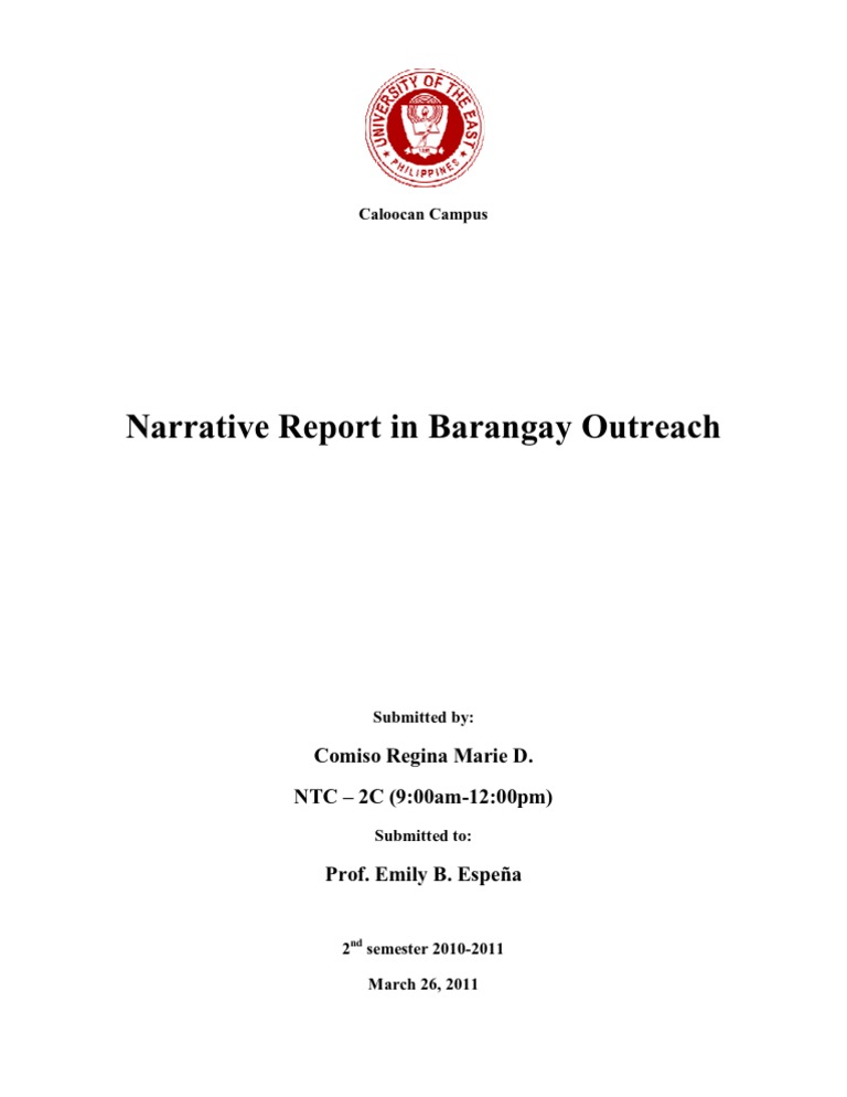 Narrative Report Cover Page Design | PDF | Science & Mathematics