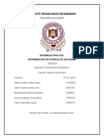 Determinación de Potencia de Una Bomba Domestica