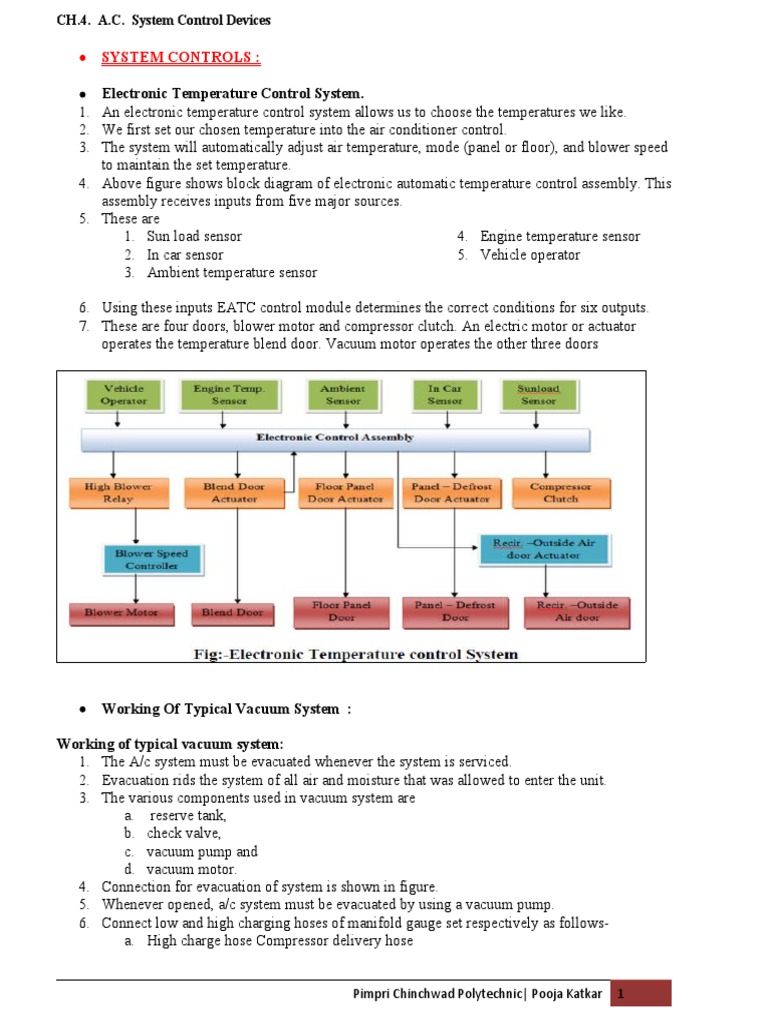 A.C. System Control Devices Overview | PDF | Air Conditioning | Switch