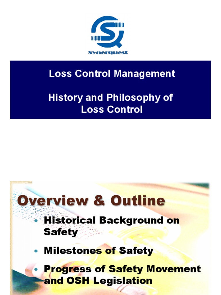 History of Loss Control Management | PDF | Occupational Safety And ...