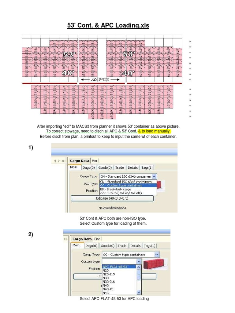 53' Cont. & APC PDF Manufactured Goods