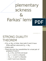 Complementary slackness and farkas lemma