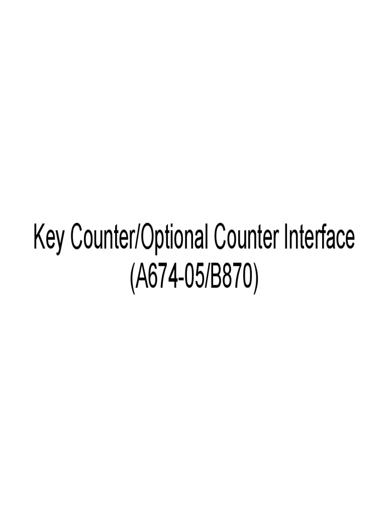Key Counter Interface Parts Catalog | PDF | Screw | Tools