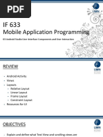 Mobile Application Programming: 03 Android Studio User-Interface Components and User-Interaction