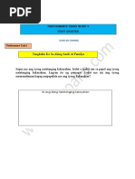 Performance Task in ESP 3 | PDF