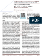 Prevalence of Anti SARS CoV 2 Antibody in COVID 19 Patients in Japan