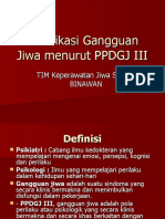 Klasifikasi Gangguan Jiwa Menurut PPDGJ III
