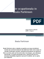 Terapie Ocupationala in Boala Parkinson: Gurgu Andreea Gabriela BFKT - Grupa 6