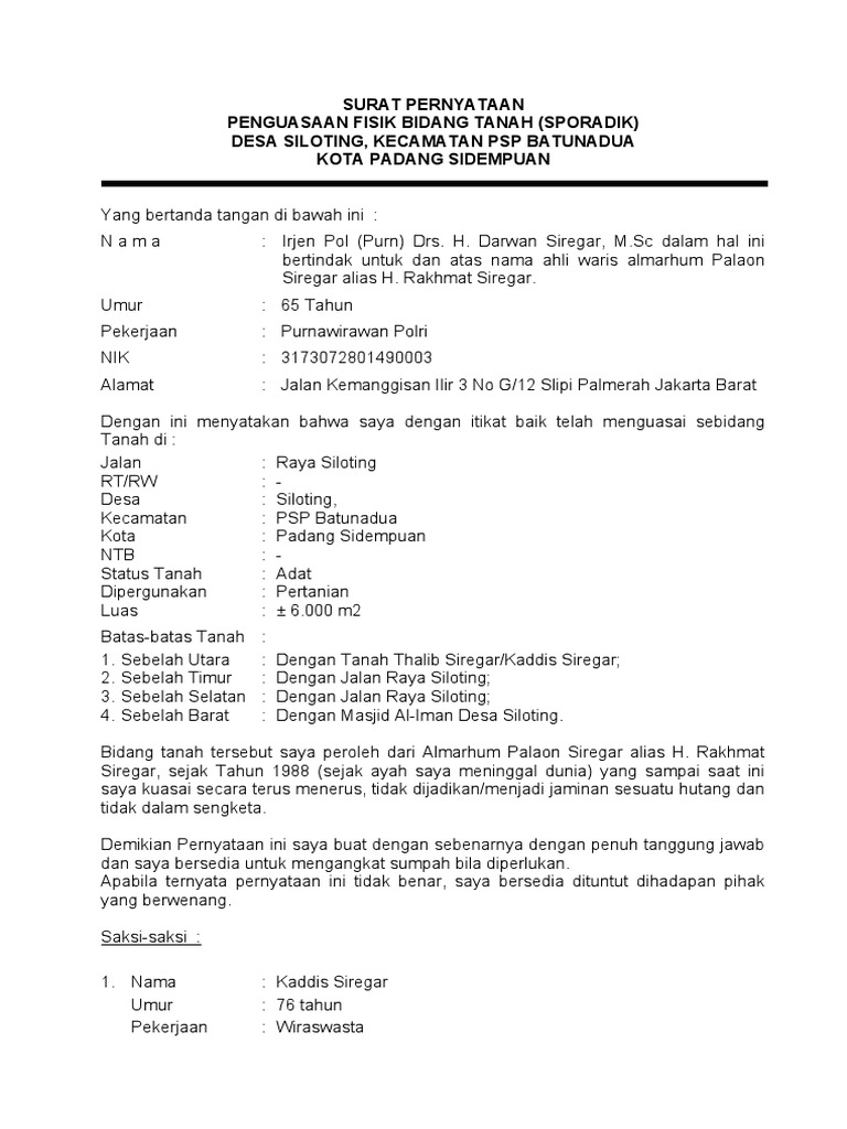 Surat Pernyataan Penguasaan Fisik-1  PDF