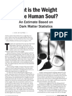 Weight of the Human Soul - An Estimate based on Dark Matter Statistics