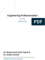 Engineering Professionalism: Spring 2021