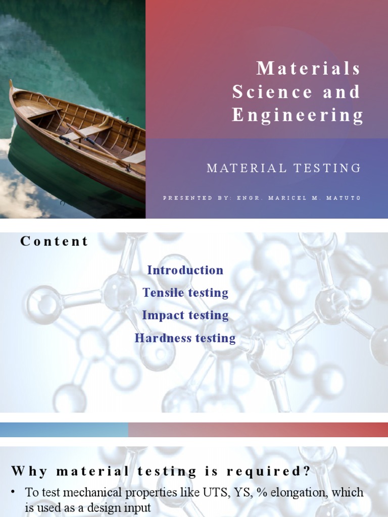 Material Testing for Engineers | PDF | Ultimate Tensile Strength | Hardness