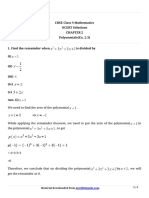 CBSE Class 9 Mathematics NCERT Solutions Polynomials (Ex. 2.3)