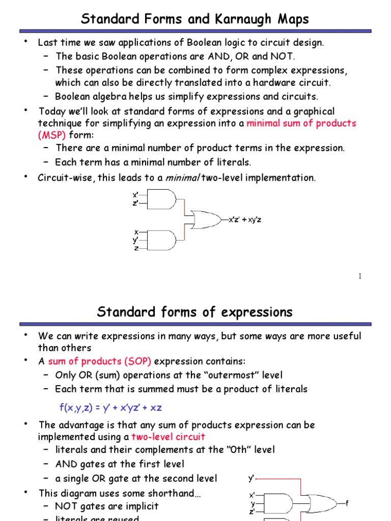 04-Standard Form K Maps and Trickery | PDF | Theory Of Computation ...
