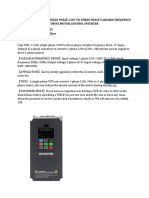 Ato 5 HP 3.7 KW VFD, Single Phase 220V To Three Phase Variable Frequency Drive Motor Control Inverter