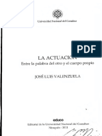 LA ACTUACIÓN - José Luis Valenzuela