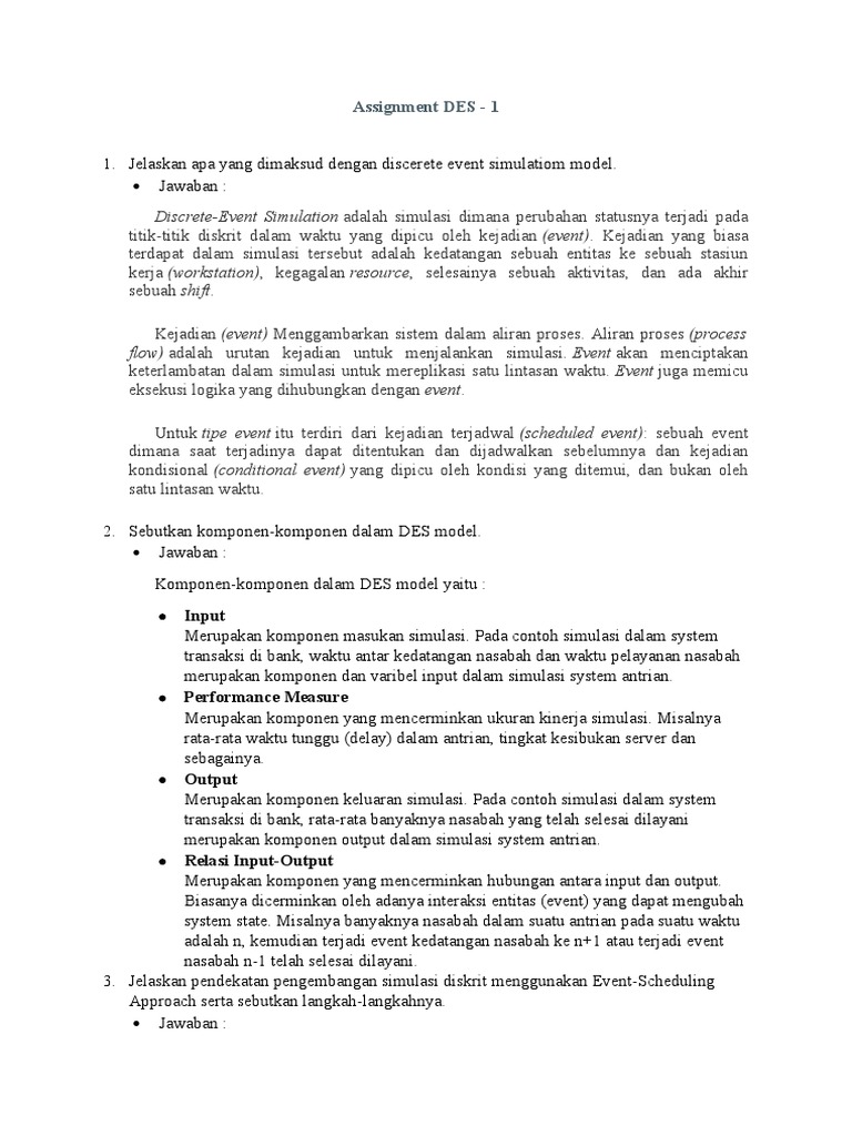 Assignment DES | PDF
