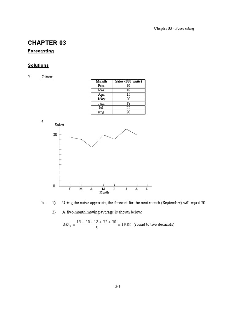 Forecasting Techniques and Calculations | PDF | Mean Squared Error ...