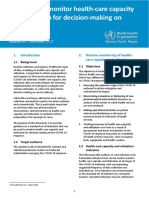 Indicators To Monitor Health-Care Capacity and Utilization For Decision-Making On COVID-19