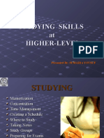 Studying Skills at Higher-Level