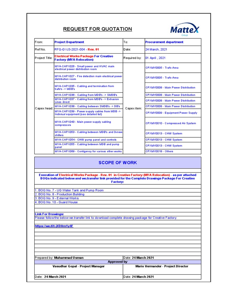 RFQ-GVJ3-2021-004 - Rev. 01 | PDF | Mechanical Engineering ...