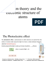 Quantum theory and the electronic structure of atoms