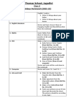 Class 2 Holidays Homework