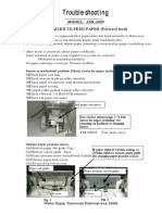 Trouble Shooting: E05 FAILED TO FEED PAPER (Forward Feed) MODEL: ASK-2000