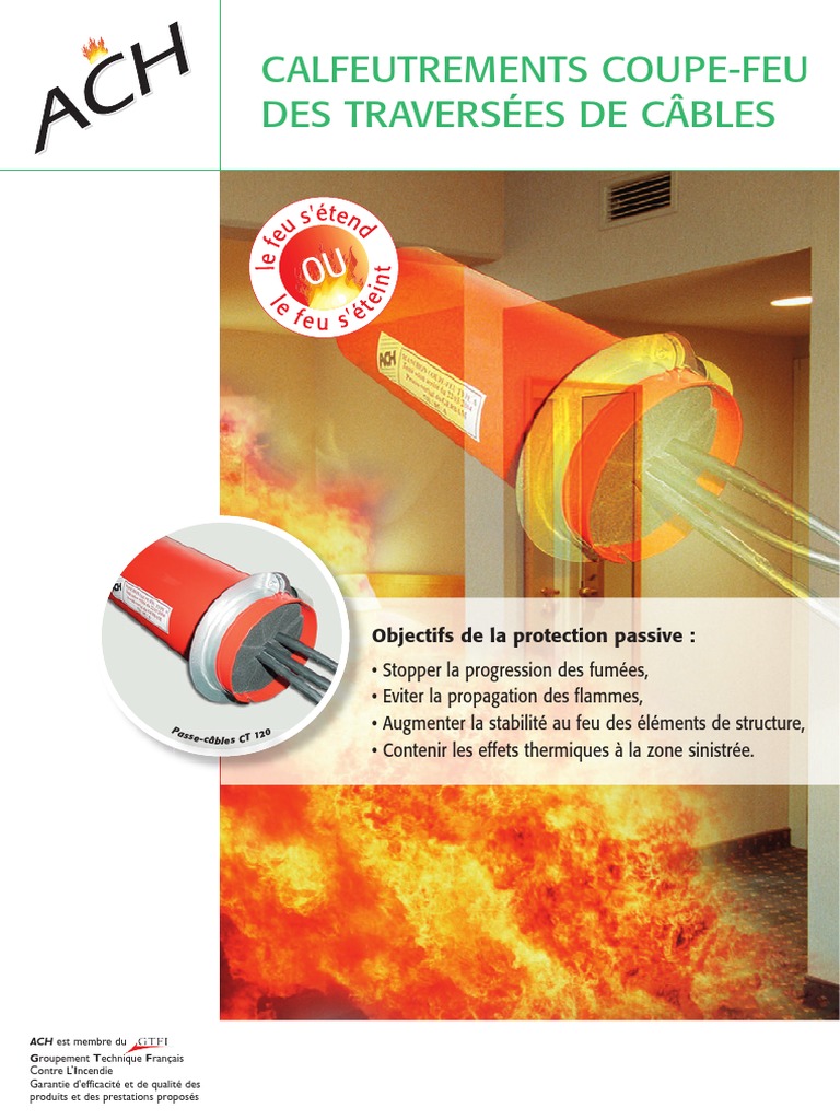 Passe-câbles coupe-feu - Protection Incendie Passive