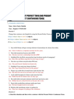 Unit 7: Present Perfect Tense and Present Prefect Continuous Tense