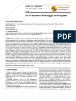 Contrastive Analysis of Between Mekongga and English Syntax