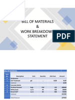 Bill of Materials & Work Breakdown Statement