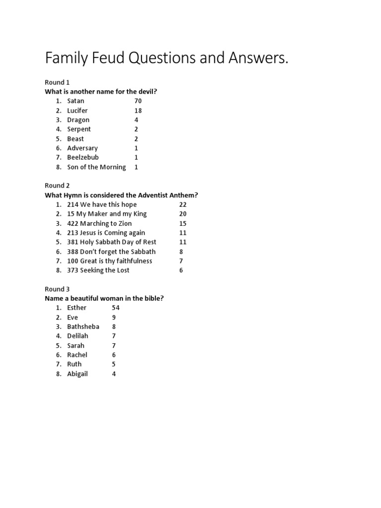 family-feud-questions-and-answers-0-pdf-satan-serpents-in-the-bible