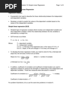 Module 10. Simple Linear Regression Regression Analysis