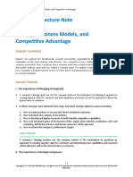 Chapter 1 Lecture Note Strategy, Business Models, and Competitive Advantage