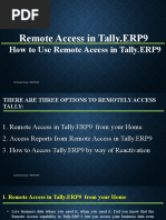 How To Use Remote Access in Tally - ERP9