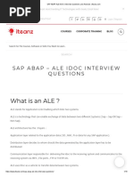 SAP ABAP ALE IDOC Interview Questions and Answers