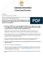 Examination Instructions: LMS Final Exam Procedure