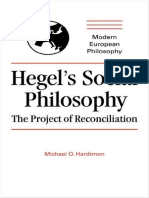 Michael O. Hardimon - Hegel's Social Philosophy - The Project of Reconciliation (Modern European Philosophy) (1994)